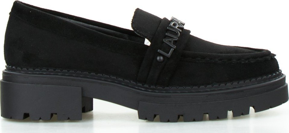 Laura Fiore Półbuty na platformie zamszowe czarne Laura La.Fi-37