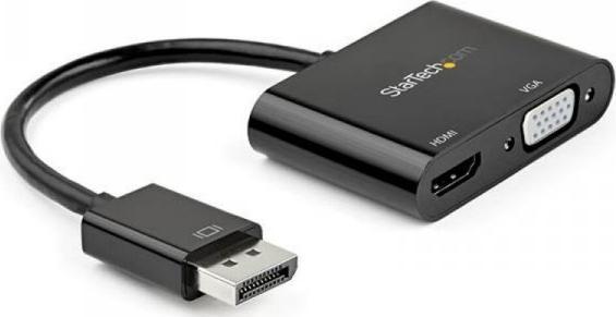Adapter AV StarTech DisplayPort - HDMI - D-Sub (VGA) czarny (JAB-6157899)