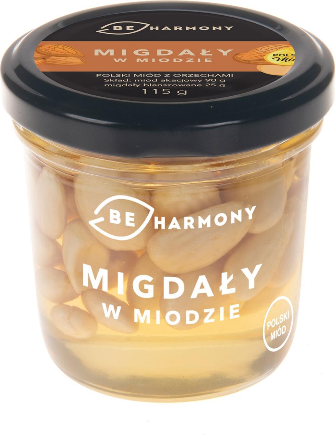 BeHarmony Migdały w miodzie akacjowym