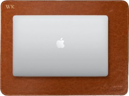 Solier Accessories Personalizowana skórzana skórzana podkładka pod laptopa Solier SA43 czarna