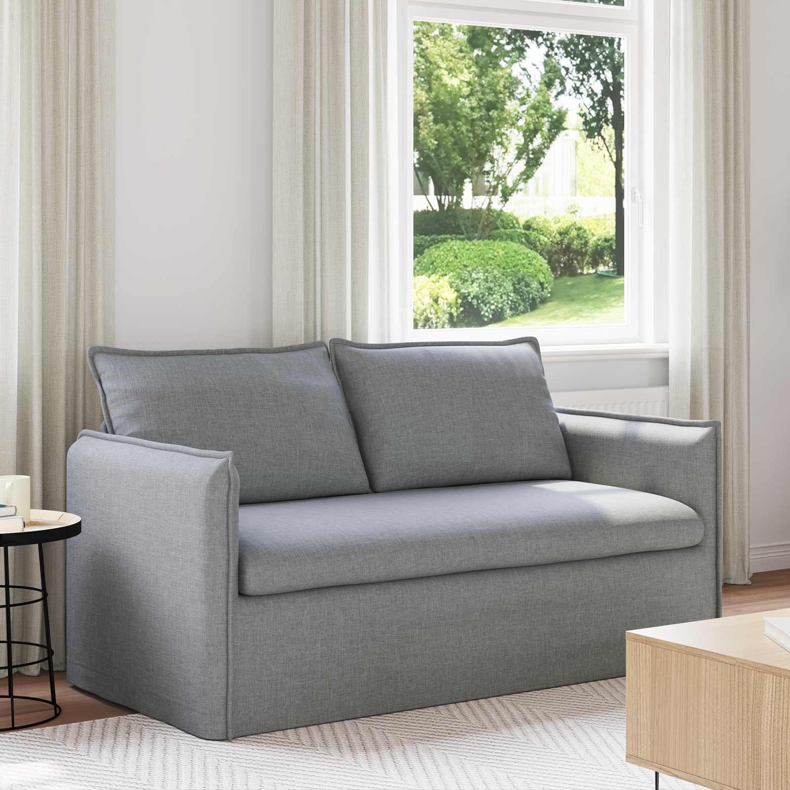 vidaXL Sofa Jasnoszary 195 x 82 x 85 cm Metal