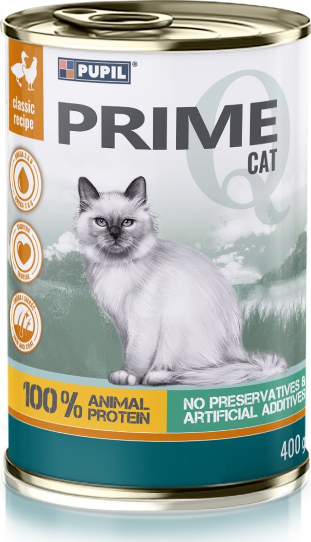 PUPIL Prime Karma mokra dla kota PUPIL Prime bogata w kurczaka z kaczką 400 g