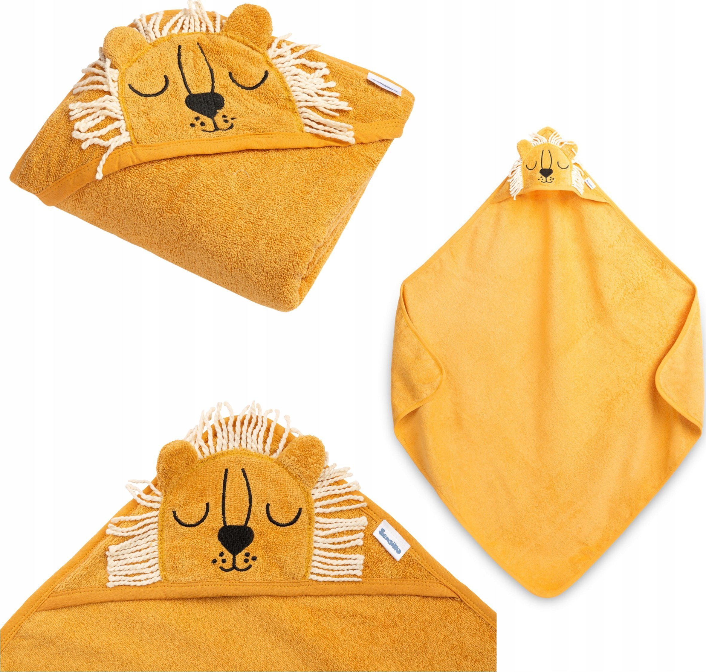 Sensillo OKRYCIE KĄPIELOWE LEW 90X90 ŻÓŁTY