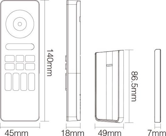MiBoxer pilot RGB/RGBW/RGB+CCT 4-strefowy sterowanie 2.4GHz czarny