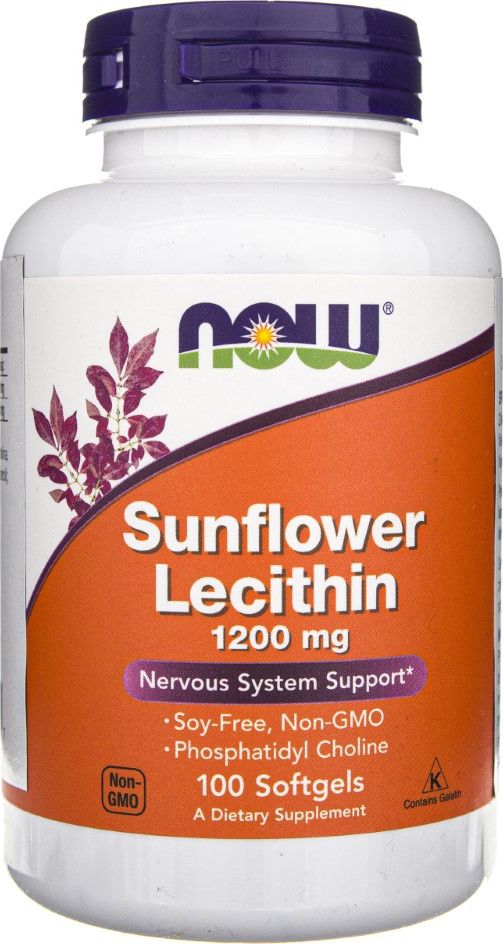 NOW Foods Now Foods Sunflower Lecithin (Lecytyna Słonecznikowa) 1200 mg - 100 kapsułek