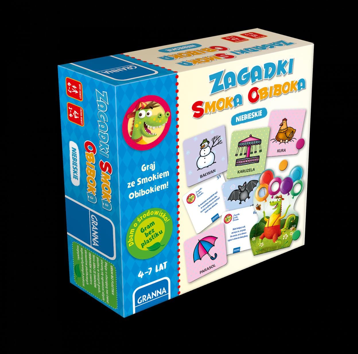 Granna Gra planszowa Zagadki Smoka Obiboka Niebieskie
