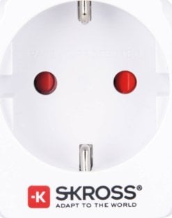 Skross Skross Europe to USA, Type B, Type C (Europlug), 100-240 V, 15 A, White, 3750 W