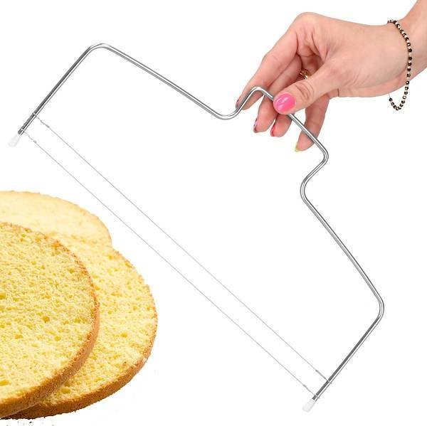 Springos Duży nóż strunowy do cięcia biszkoptu, ciasta 32 cm UNIWERSALNY