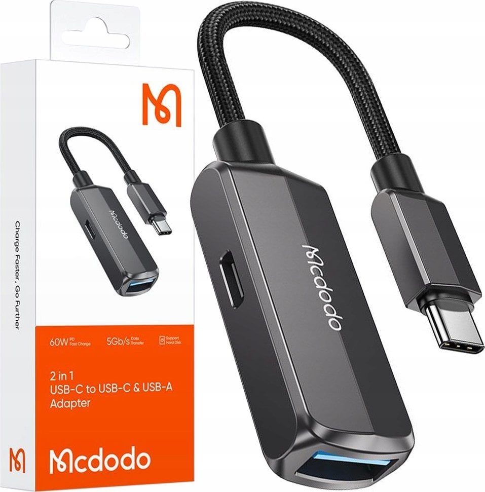 Adapter USB Mcdodo Adapter OTG 2w1 USB-C do USB-C + USB-A Mcdodo CA-2830
