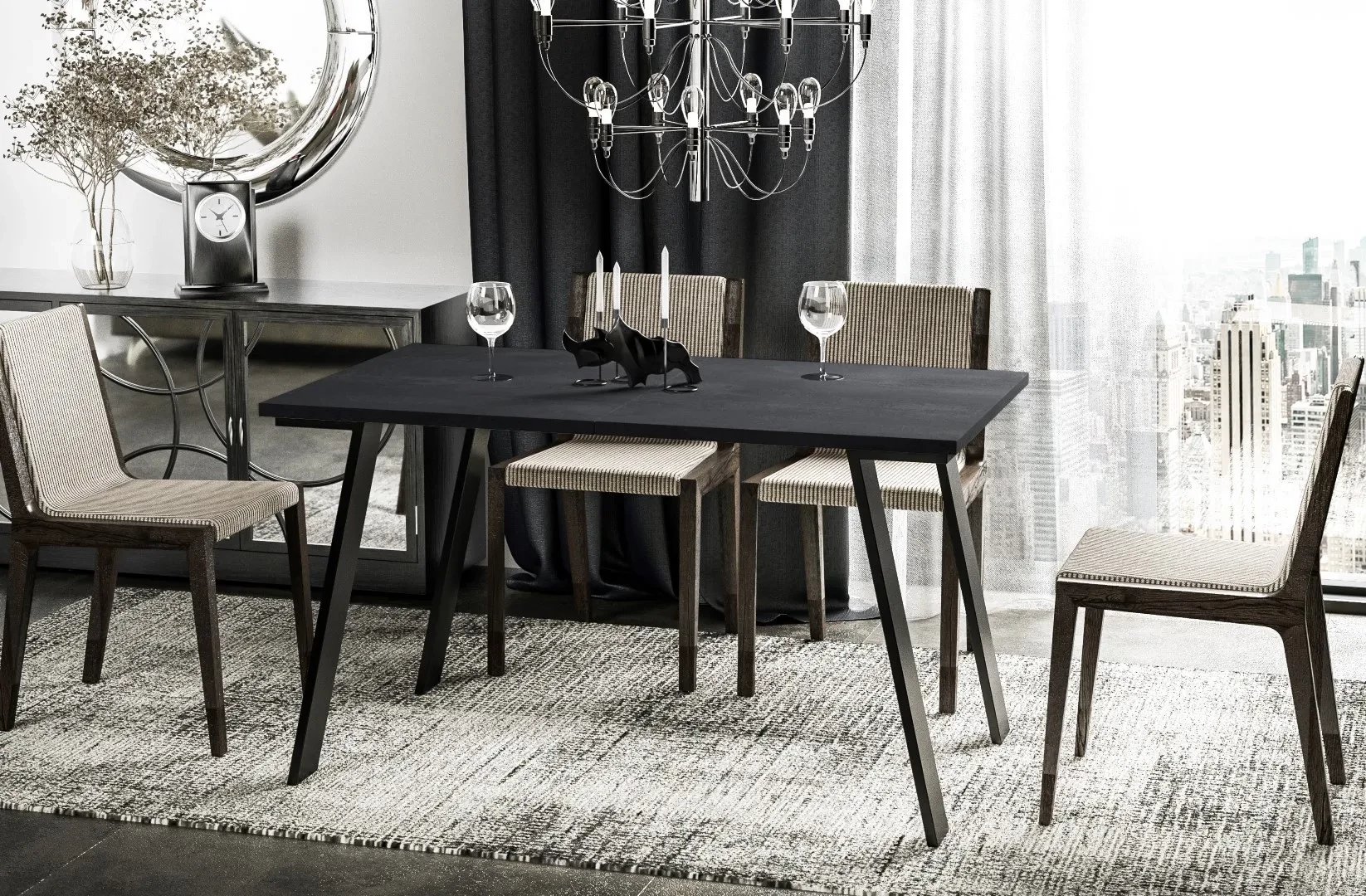 Stół rozkładany LIWIA 130(210)x80 beton ciemny ENDO