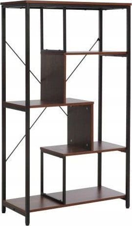 Signal Loftowy regał NET A na książki ciemny orzech/czarny