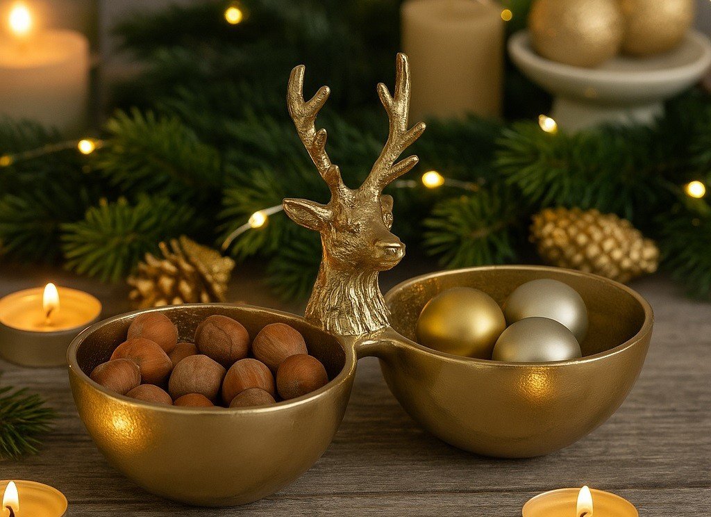 Salaterka podwójna 25x13x20 cm Renifer