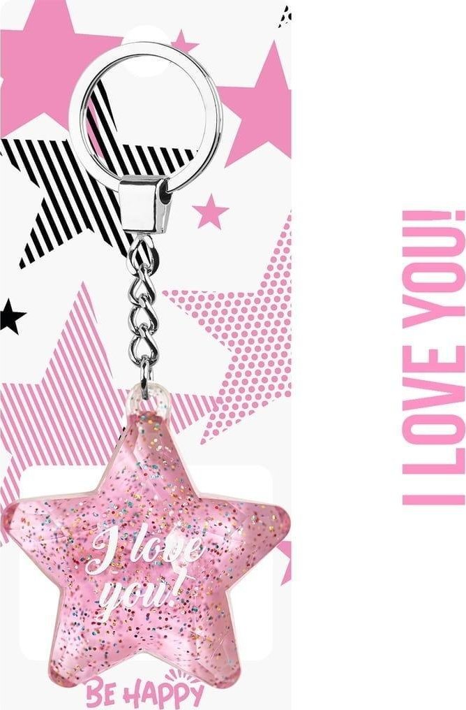 Brelok gwiazdka I love you!