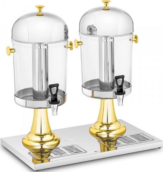 Royal Catering Dyspenser dozownik chłodzący bufetowy do soków napojów podwójny 2 x 8 l