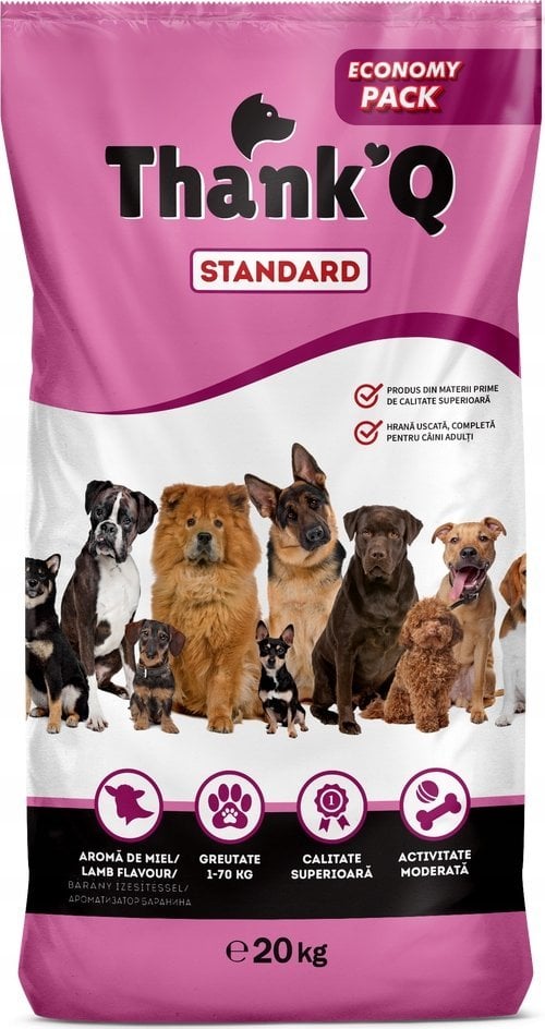HURTOWNIA KARM THANK"Q STANDARD Karma dla psa, jagnięcina 20kg