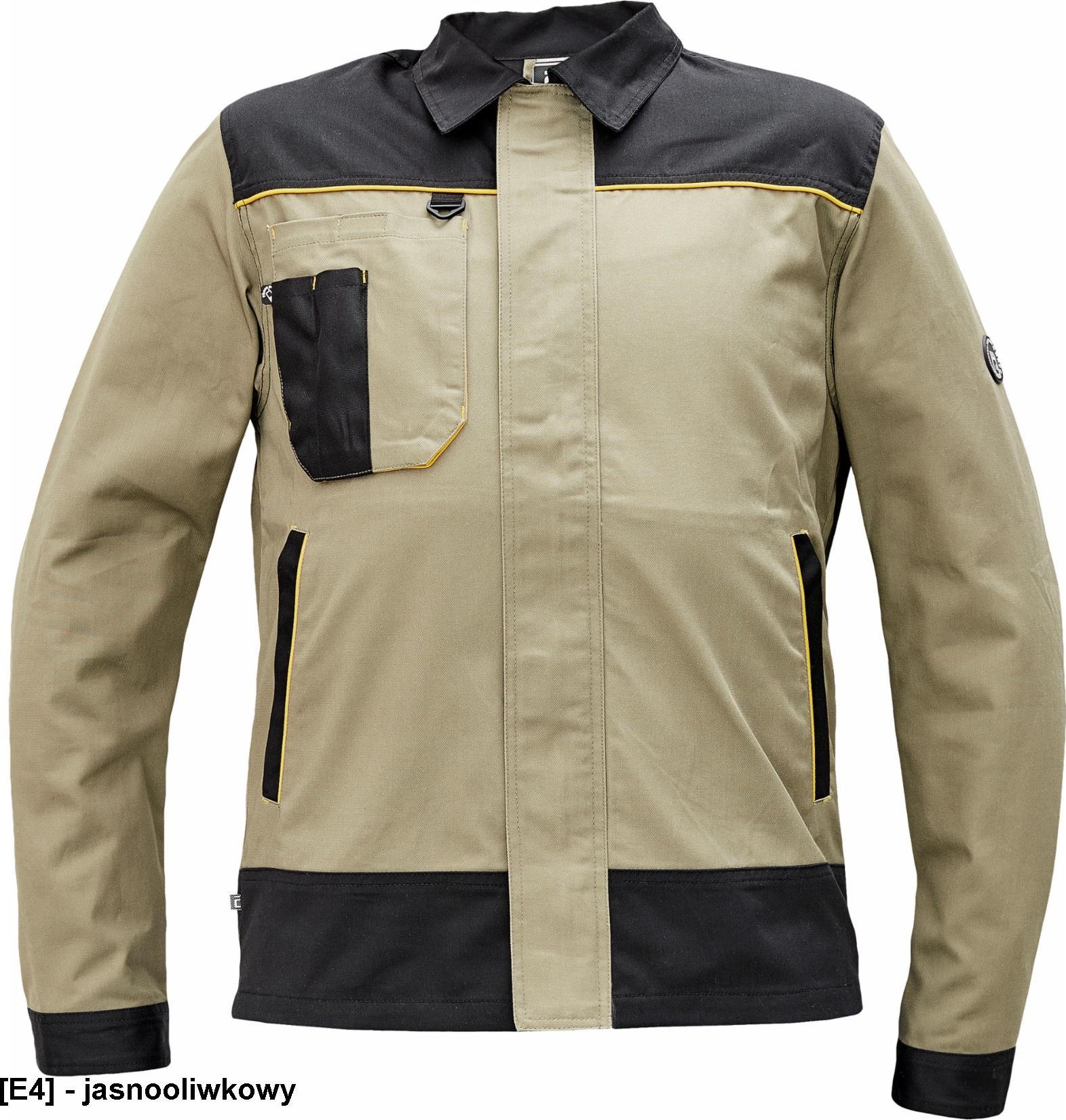 CERVA CREMORNE kurtka - męska kurtka robocza z wytrzymałej tkaniny, 60% bawełna, 40% poliester - jasnooliwkowy 60