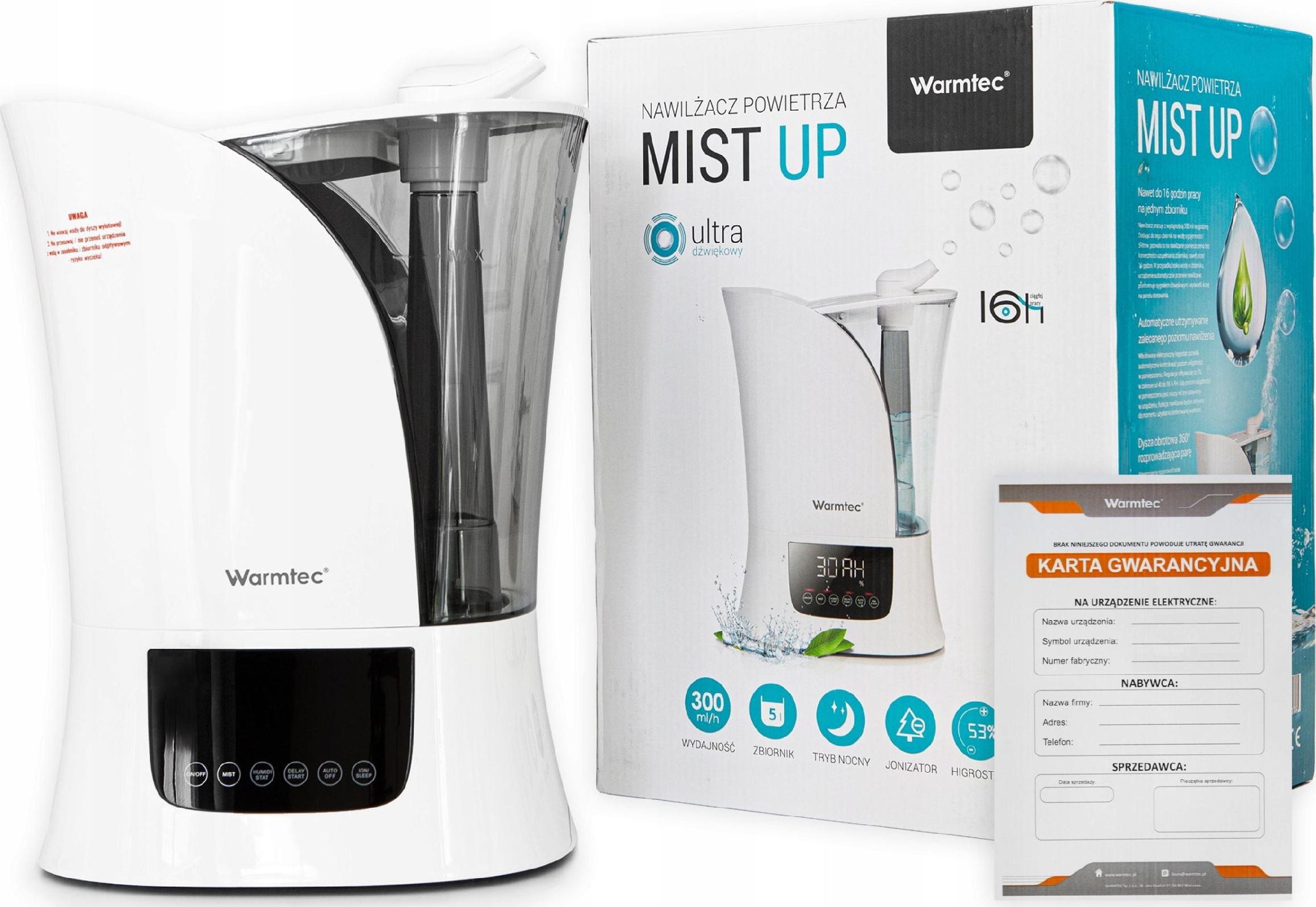 Nawilżacz powietrza Warmtec Nawilżacz powietrza Mist UP JONIZATOR