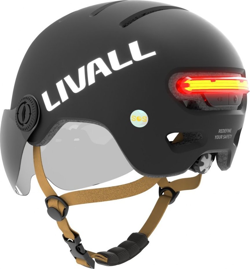 Livall Livall Kask Miejski Livall L23 z Szybką Czujnikiem Upadku SOS i LED