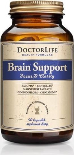 Doctor Life DOCTOR LIFE_Brain Support 4 ekstrakty roślinne i formy magnezu suplement diety 90 kapsułek