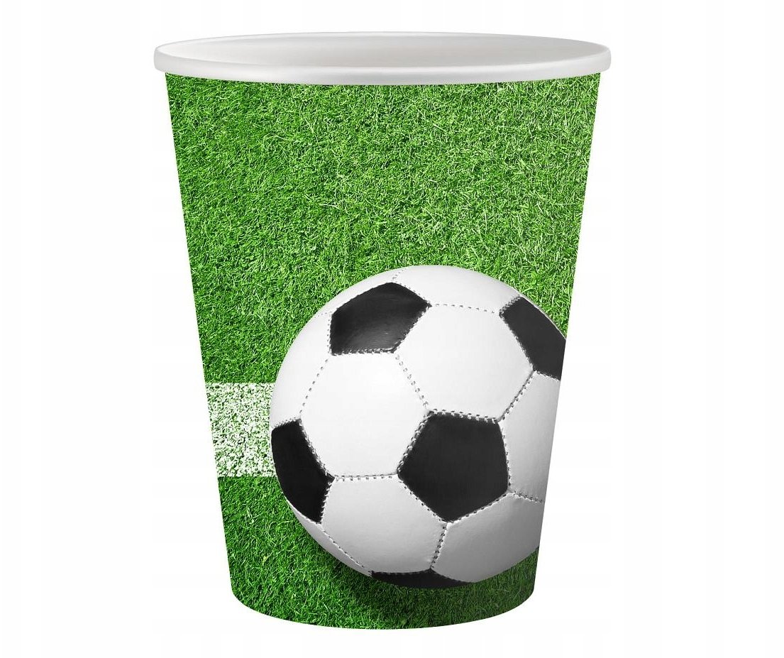 Kubeczki papierowe Piłka nożna 200ml 6szt