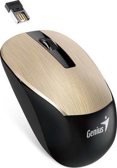 Mysz Genius Genius Mysz NX-7015, 1600DPI, 2.4 [GHz], optyczna, 3kl., bezprzewodowa USB, złota, AA