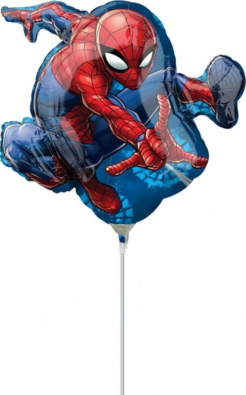 AMSCAN Balon foliowy do patyka Spiderman - 37 cm - 1 szt uniwersalny