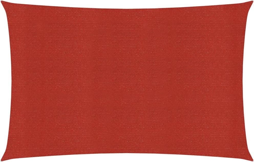 vidaXL Żagiel przeciwsłoneczny, 160 g/m, czerwony, 5x6 m, HDPE