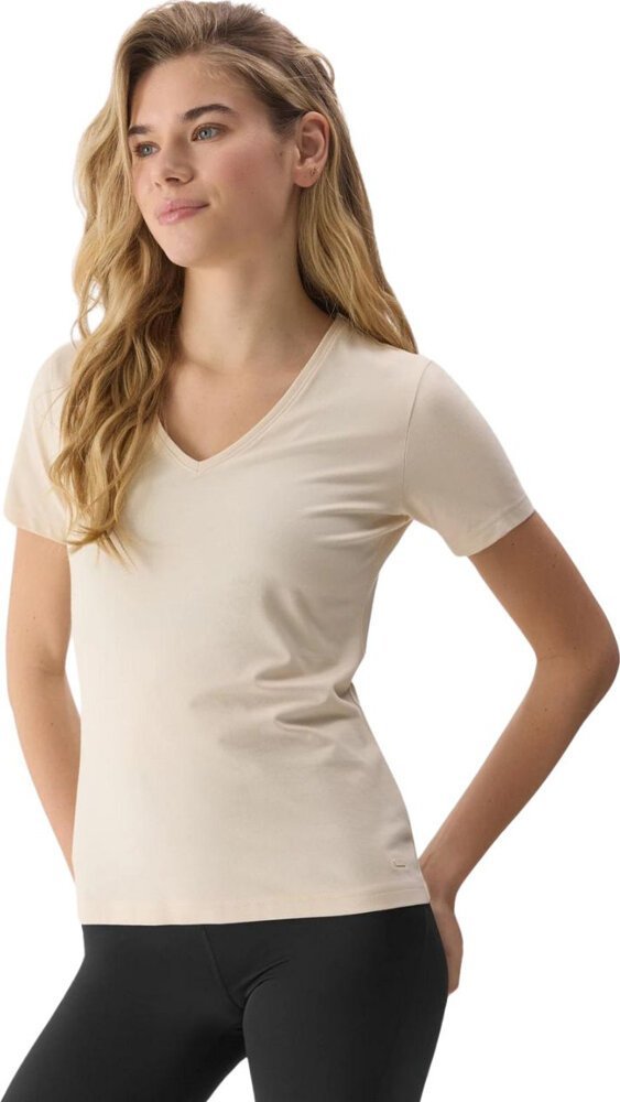 4f Koszulka damska 4F F1359 kremowa 4FWSS24TTSHF1359 12S S