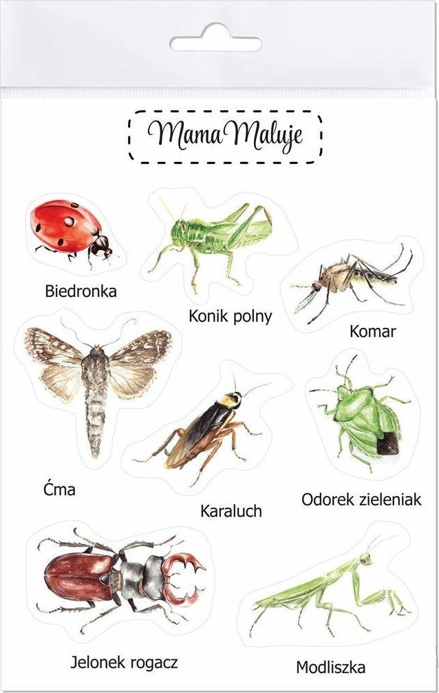 Mama Maluje Naklejki duże Owady 1