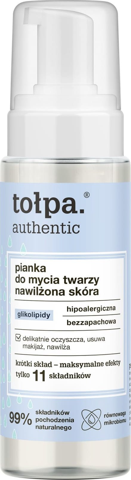 Tołpa Authentic Pianka do mycia twarzy - nawilżona skóra 150ml