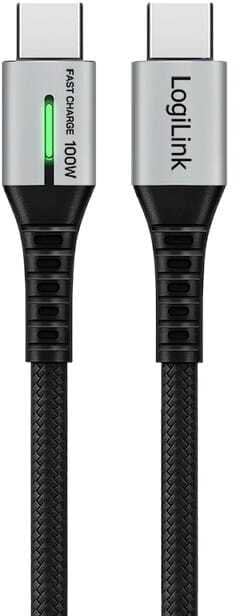 LogiLink USB-C 480 Mb/s, 100W 0.3m w oplocie czarny