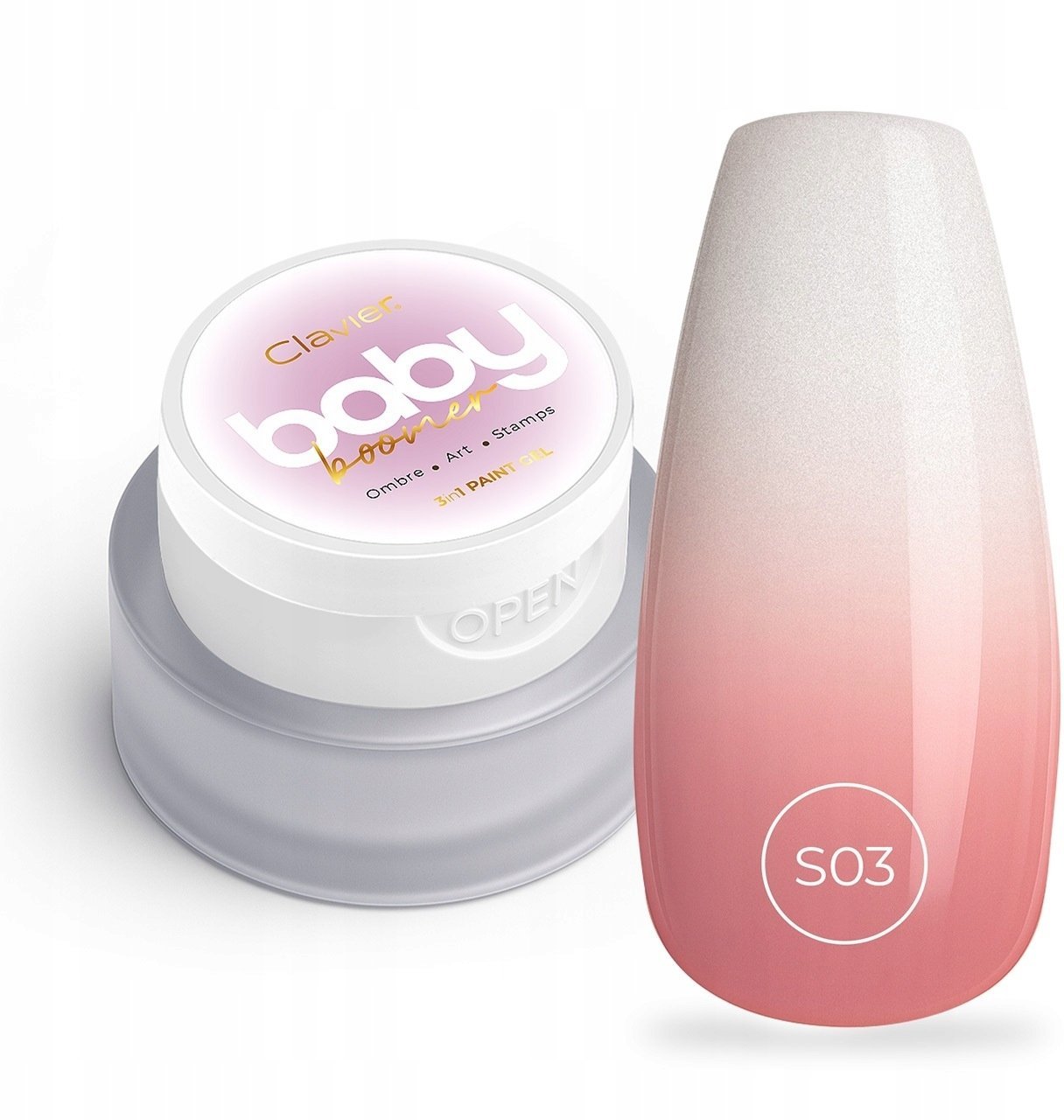 Silcare CLAVIER_Baby Boomer budujący żel 3w1 S03 Starlit 3g