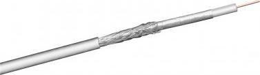 Przewód Goobay 100 dB kabel koncentryczny antenowy, ekranowanie 2x, CCS, 100 m, biały - Wewnętrzna Materiał przewodzący CCS
