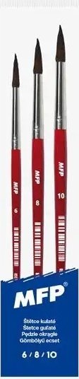 MFP paper pędzel okrągły zestaw 3 szt 6,8,10/128F 6340120