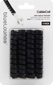 Organizer BlueLounge Spirala na przewody Czarny 4 sztuki (BLUCCO-BL)