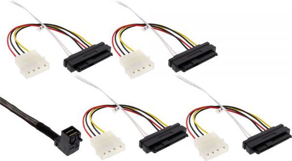 InLine SFF 8482 - SFF-8643, 1m, Wielokolorowy (27633B)