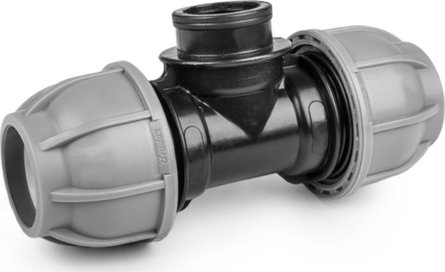 Bradas Trójnik PE do rur węża skręcany 50mm gwint wewnętrzny 6/4" PN10 BRADAS 7056