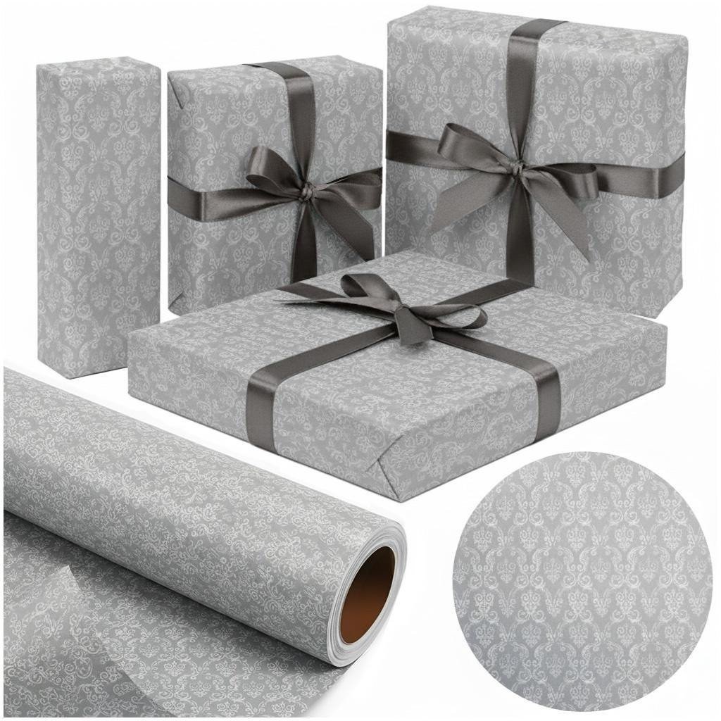 Papier Grey/Silver Damask X-Strong 57cmx25m