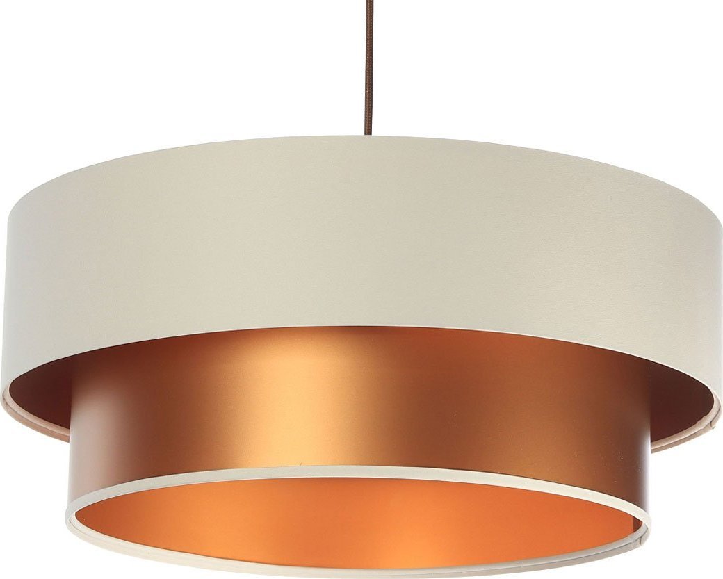 Lampa wisząca Lumes Miedziano-kremowa lampa wisząca nad stół - S419-Nilda