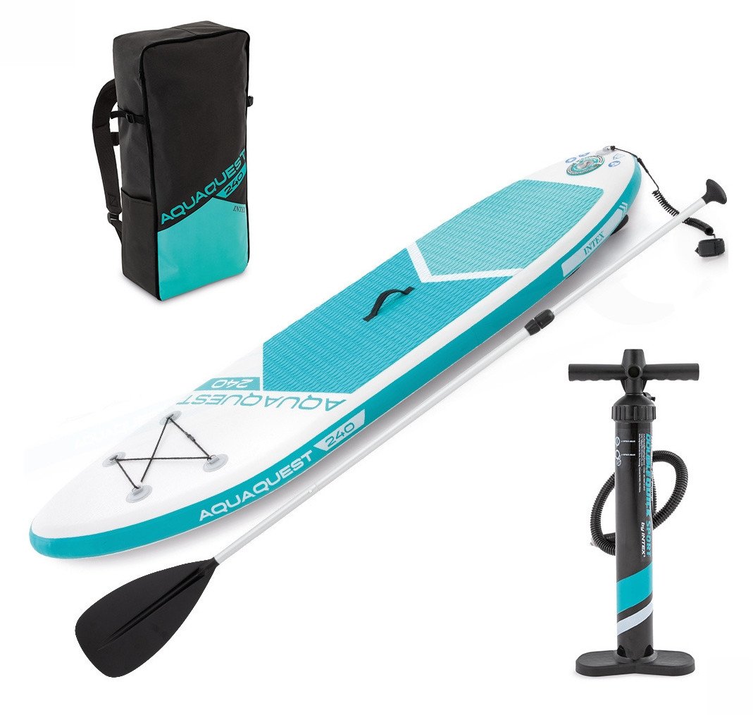 DESKA SUP AQUA QUEST 240 YOUTH INTEX 68241 ZESTAW Z WIOSŁEM