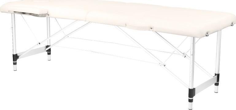 Activeshop STÓŁ SKŁADANY DO MASAŻU ALUMINIOWY KOMFORT ACTIV FIZJO 2 SEGMENTOWE CREAM