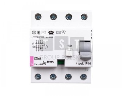 Etipo Wyłącznik różnicowoprądowy ETI Polam EFI-4 002062151 3P+N 100A AC 0,03mA 10 kA