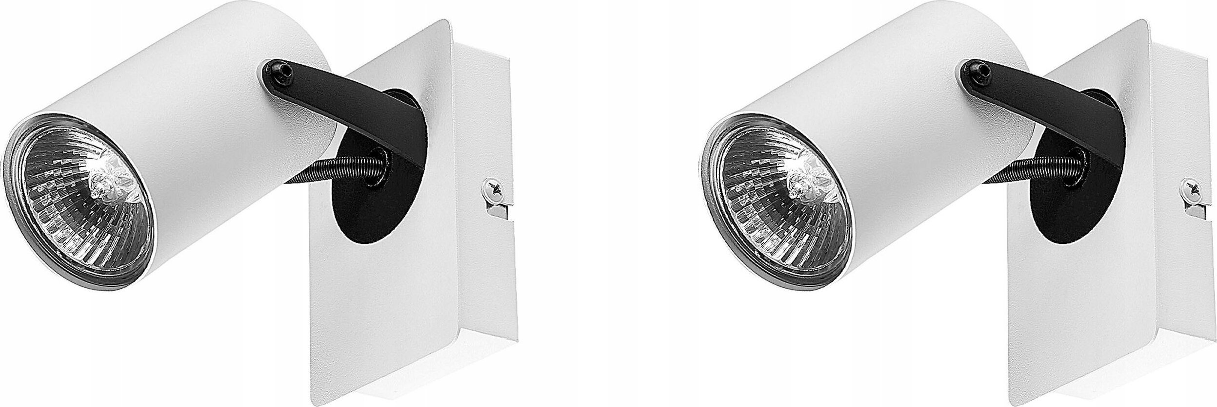 Kinkiet Beliani Zestaw dwóch lamp ściennych białych KLIP!