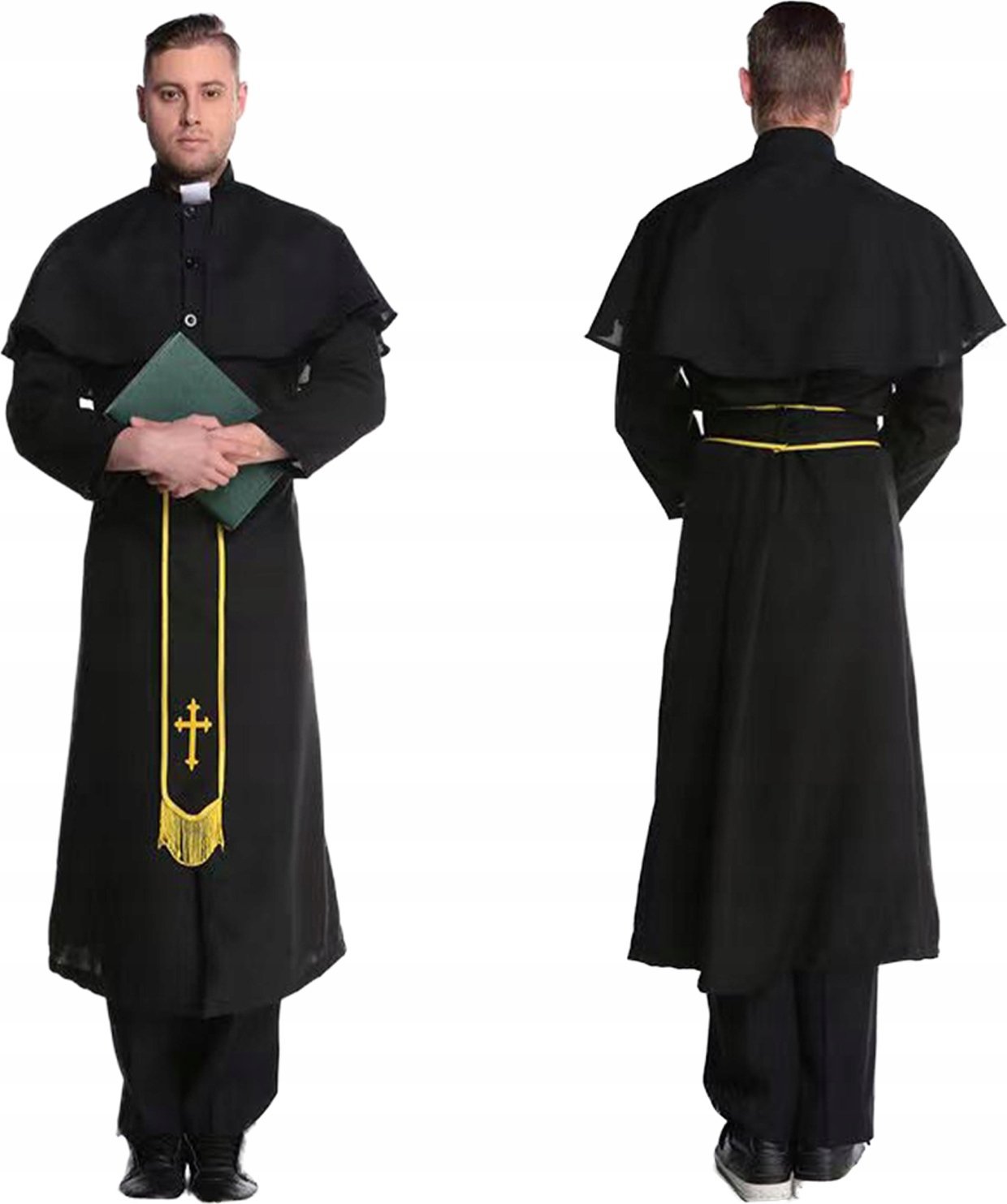 Korbi STRÓJ KOSTIUM KSIĘDZA KSIĄDZ KLECHA SUTANNA L