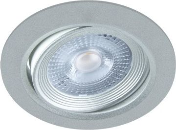 IDEUS Regulowana lampa sufitowa MONI LED okrągła oprawa sufitowa oczko 5W 4000K wpust srebrny 8571