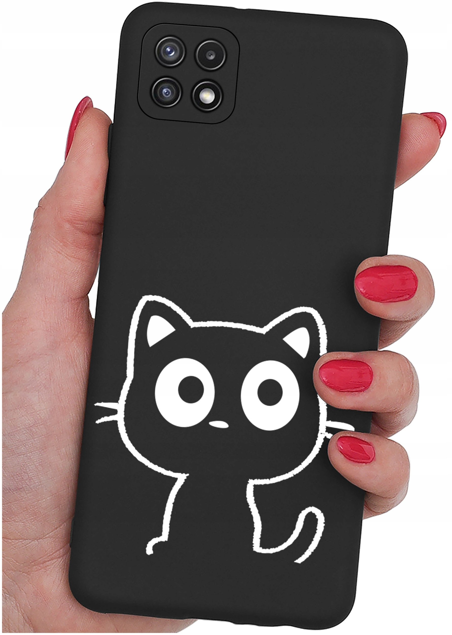 Etui do Samsung A22 5G WZORY |SILIKONOWE MATT CASE + SZKŁO 9H