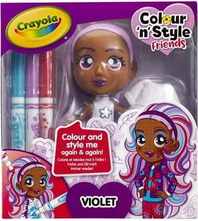Crayola Lalka Colour'n'Style Friends Violet