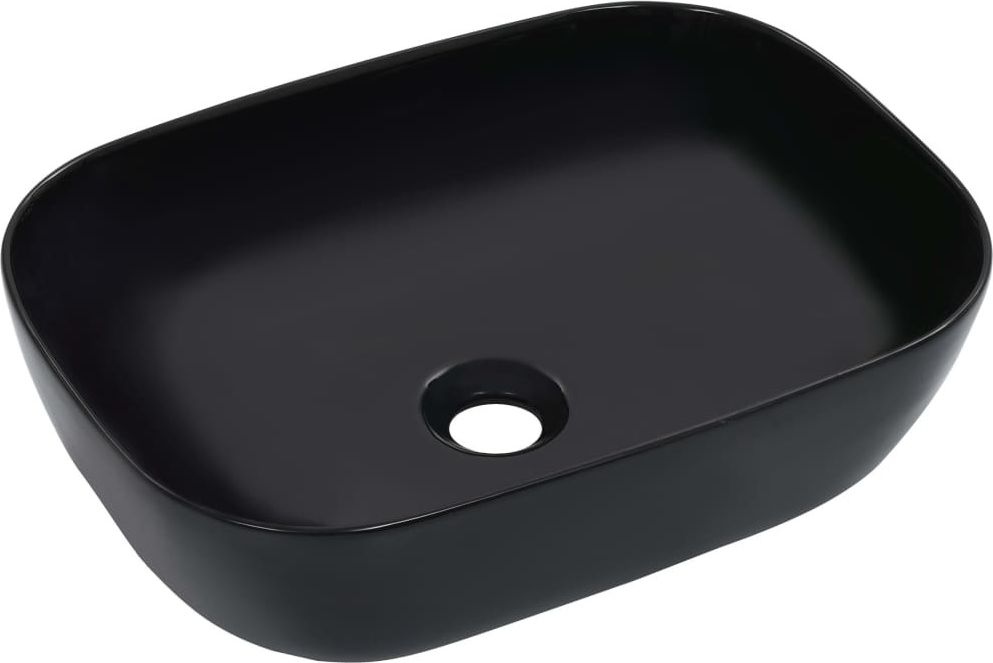 Umywalka vidaXL Umywalka, 45,5 x 32 x 13 cm, ceramiczna, czarna
