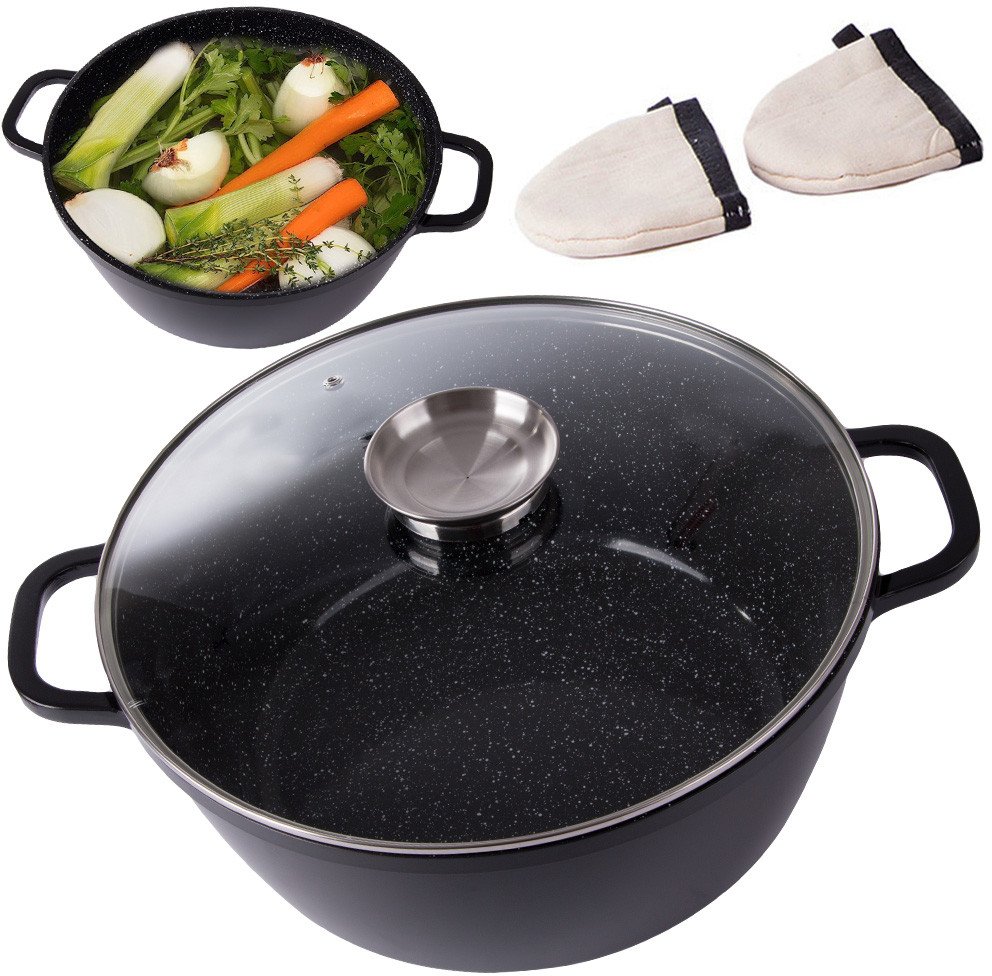 Garnek z aromatyzerem na przyprawy na indukcję gaz do pieczenia duży 13l