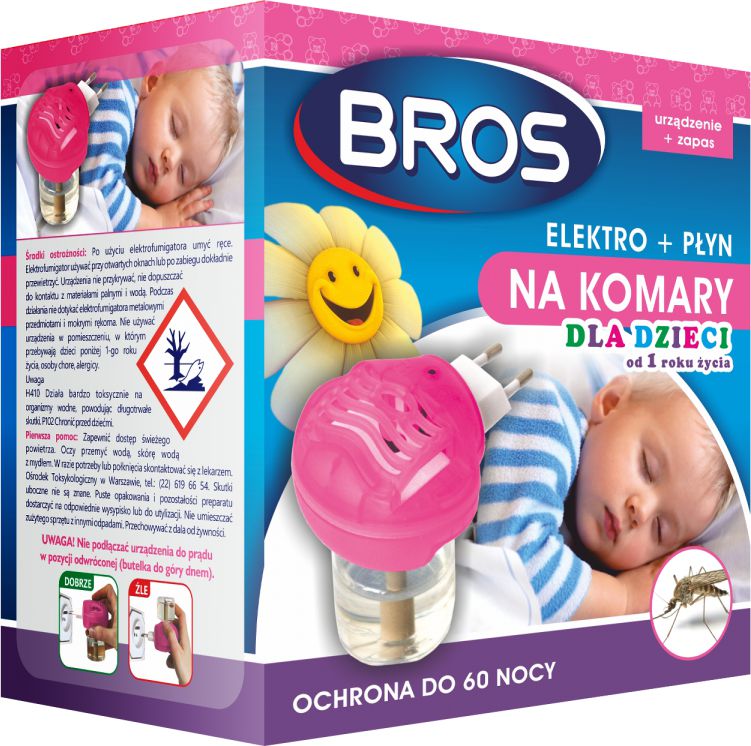 Bros Elektro + Płyn na komary dla dzieci od 1 roku życia